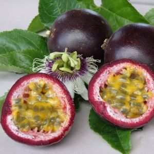black passion fruit inside